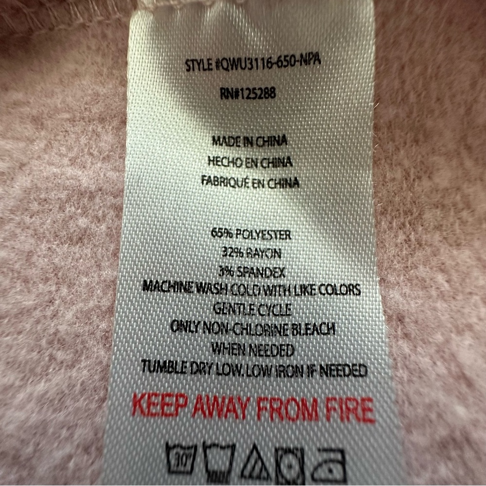 Rae Dunn Women's L Blush Pink Longs Sleeves Scoop Neck "Weekend" Sweatshirt Top - Picture 16 of 16